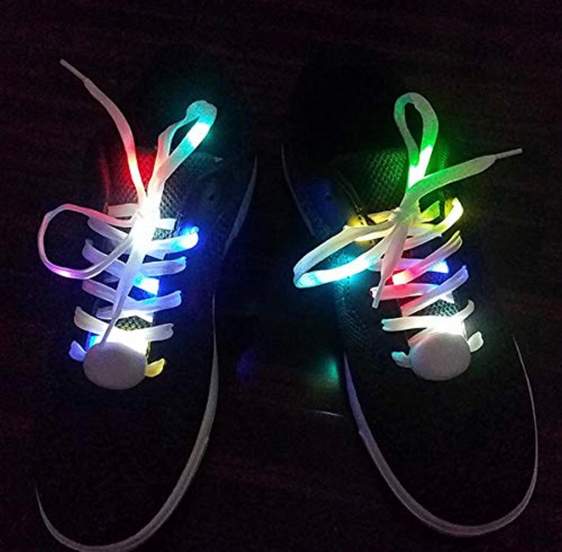 Led Light Up Shoelaces with Multicolor Flashing Shoe laces for Etsy