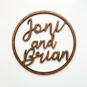 Couples Name Sign 1/2 Inch Thick Wedding Anniversary Gift image 3