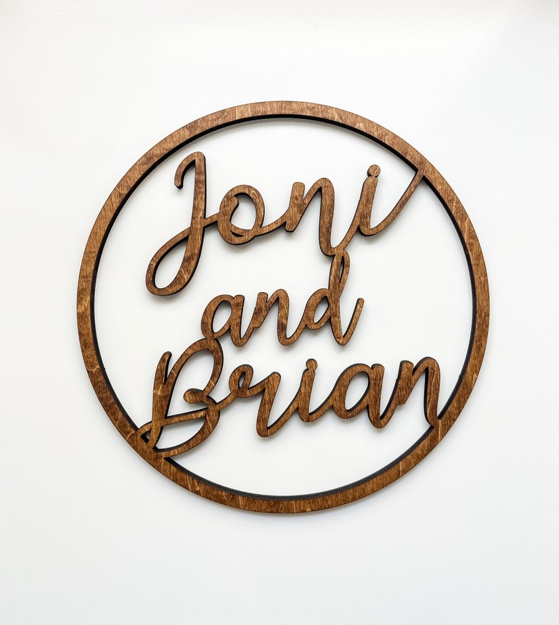 Couples Name Sign 1/2 Inch Thick Wedding Anniversary Gift image 3