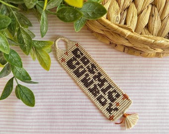 Cosmic Cowboy Keychain Handmade Friendship Bracelet