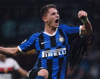 Football - Sebastiano Esposito - Hand Signed 12x8 Inch Photograph - Inter Milan - COA