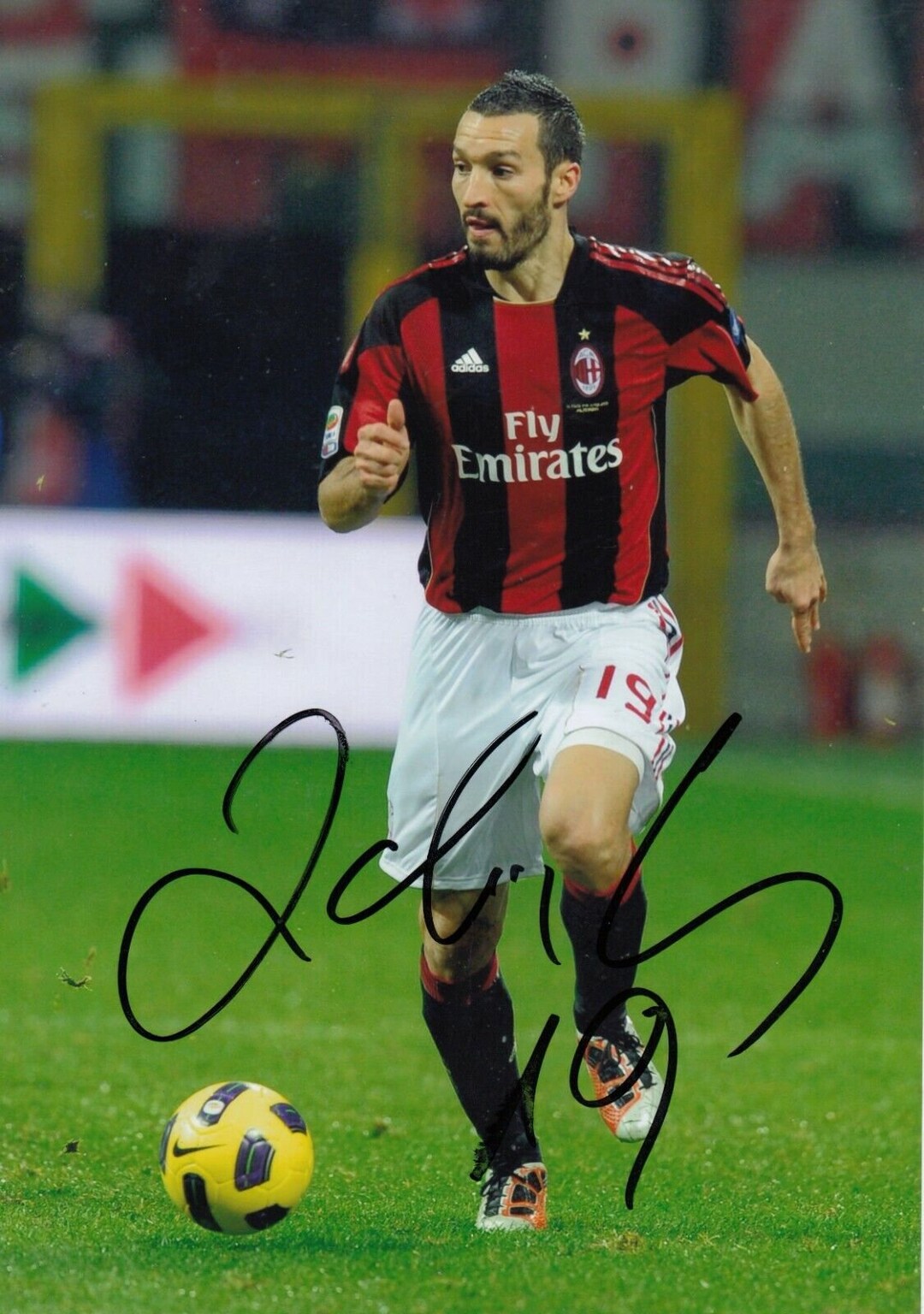 Football Gianluca Zambrotta Hand Signed 12x8 Inch Photograph AC Milan