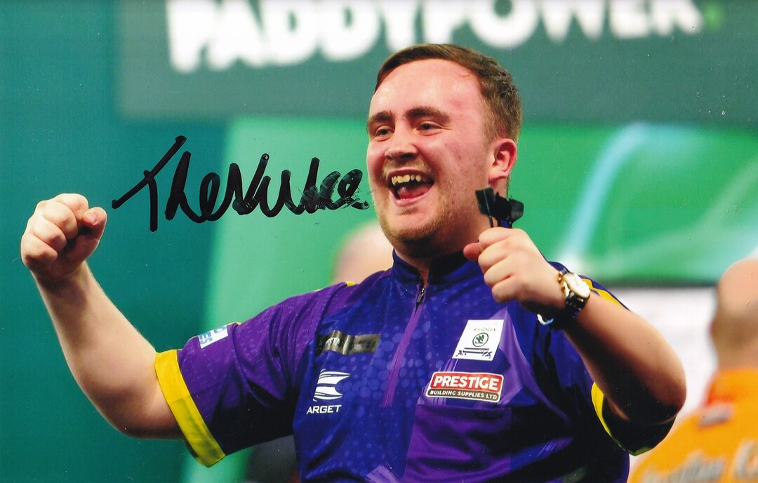 Darts Luke Littler Hand Signed 6x4 Inch Photograph COA Etsy