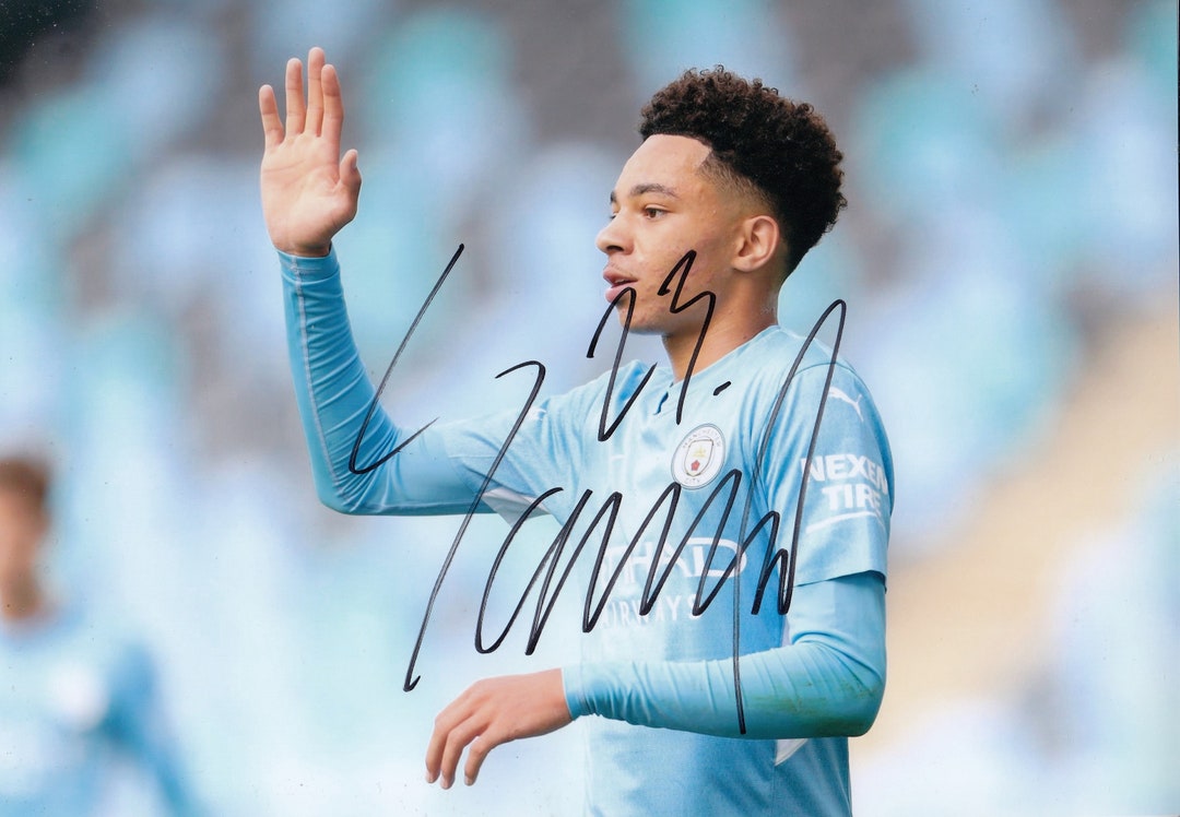 Football Samuel Edozie Hand Signed A4 Photograph Manchester City COA Etsy