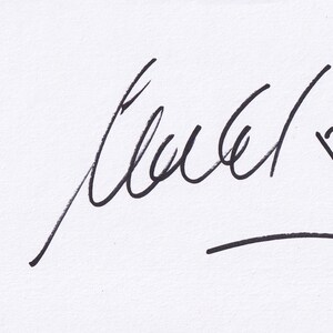 Fußball - Gaizka Mendieta - Handsignierte 6x4 Zoll weiße Karte - Barcelona - Spanien - COA