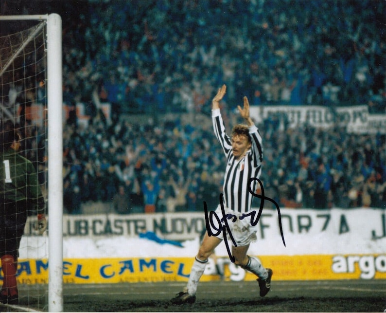 Football Zbigniew Boniek Hand Signed 8x10 Inch Photograph Juventus COA image 1