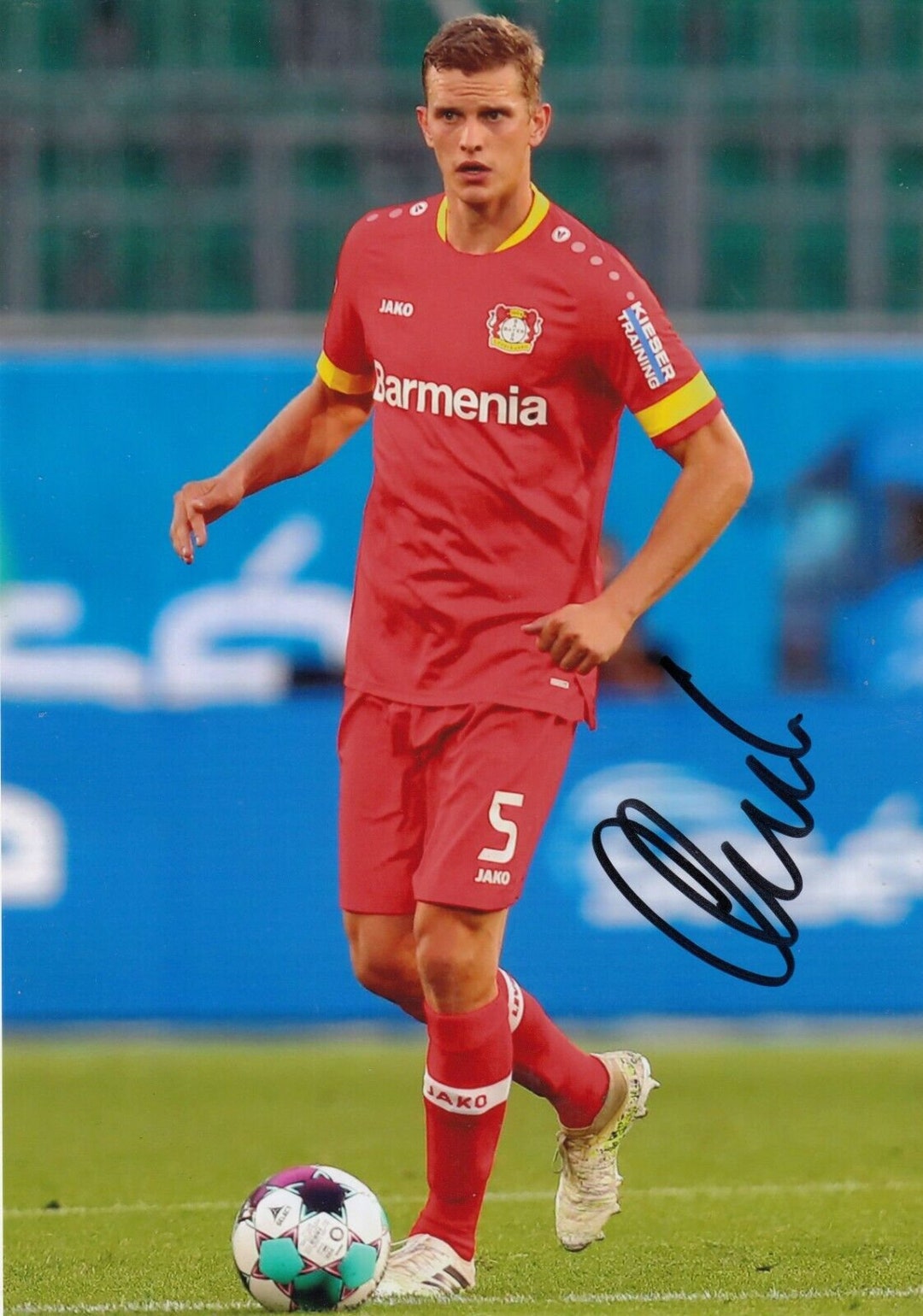Photo Dédicacée Rudi Völler – 6x4 – Allemagne – Bayer Leverkusen – Autographe Avec COA