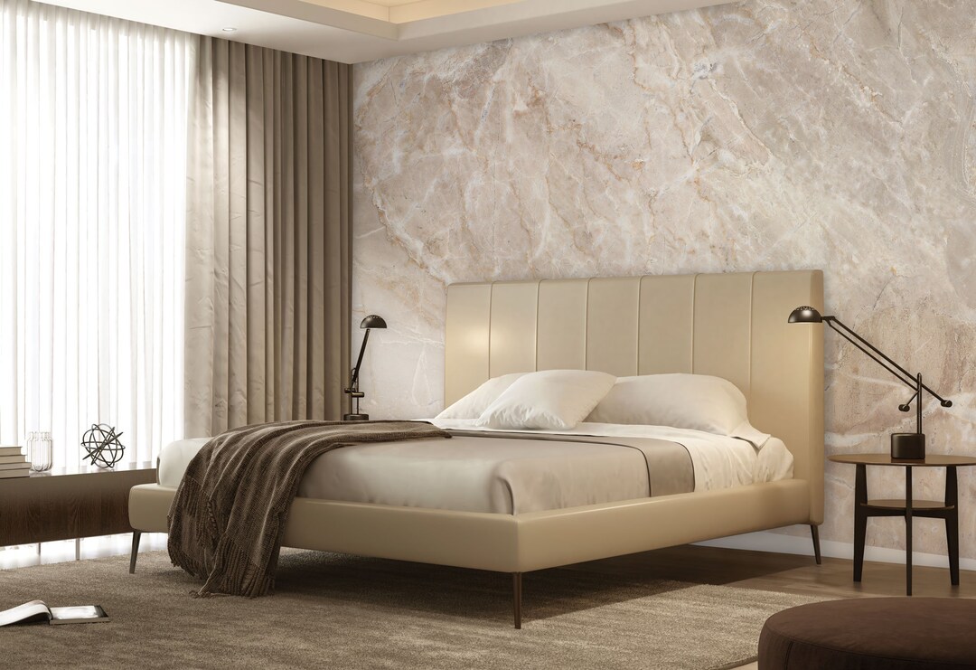 Beige Marble Wallpaper, Abstract Wall Mural peel and Stick self