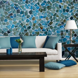 Tapete mit einem unregelmäßig geformten Mosaik [selbstklebend, abziehen und aufkleben, abnehmbar]