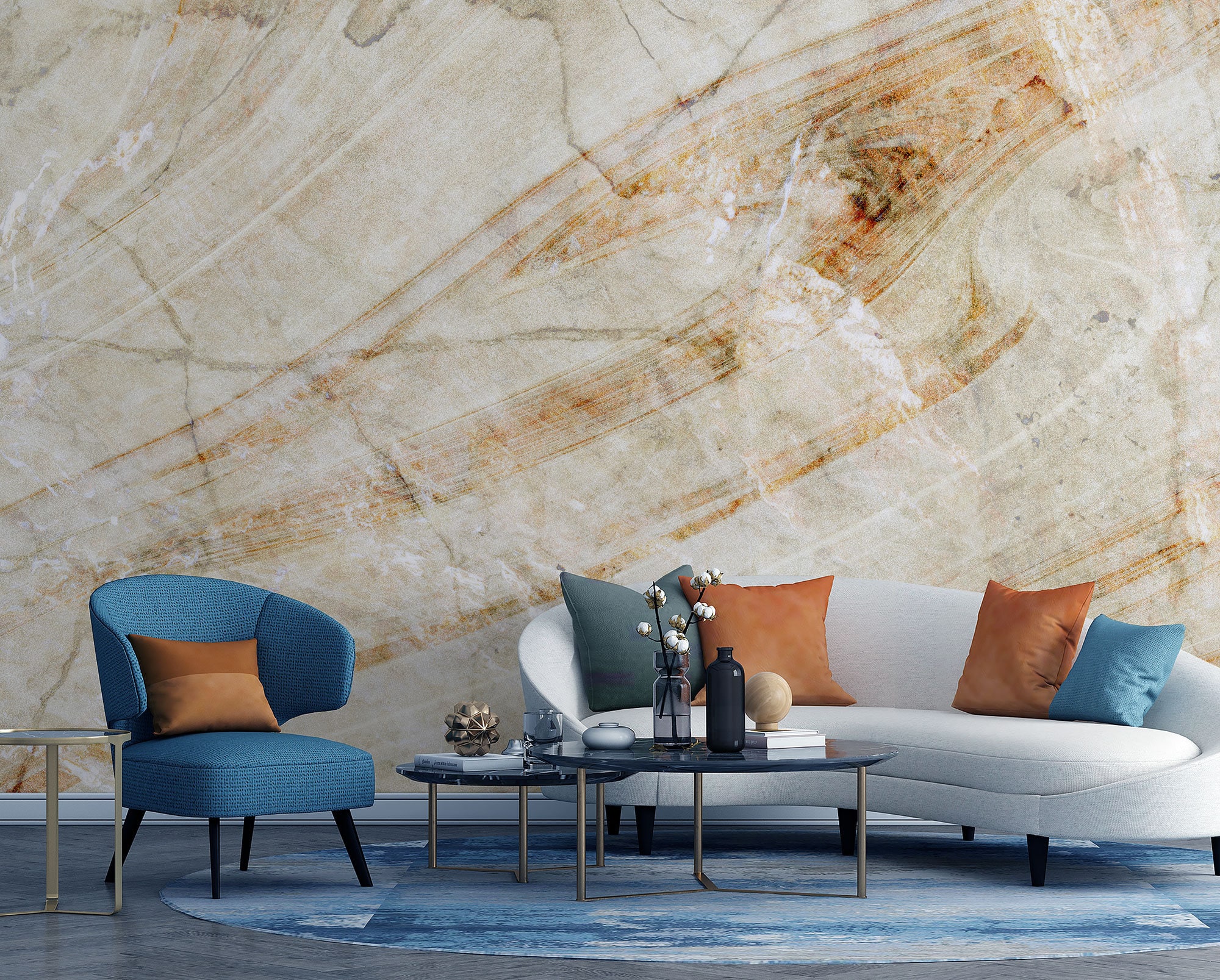 Beige sand stone wall mural, Abstract wallpaper, Neutral colors wallpaper [Self Adhesive, Peel & Stick, Removable]