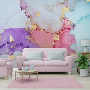 Marble abstract wallpaper, Modern Wall Mural [Peel and Stick (self adhesive) or Traditional Vinyl Papers]