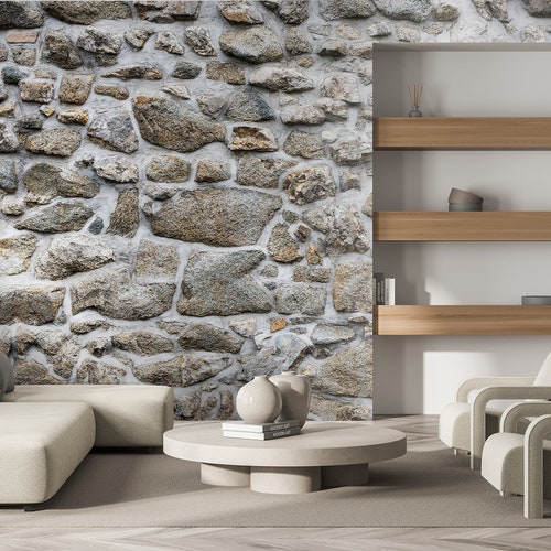 Stone Wall 2929 Wallpaper Mural Self Adhesive Peel and Stick - Etsy