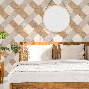 Checkered terrazzo pattern wall mural, watercolor wallpaper [Self Adhesive, Peel & Stick, Removable]