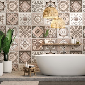 Vintage tiles wallpaper [Self Adhesive, Peel & Stick, Removable]
