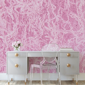 Pink stone wallpaper, marble wall mural, pink abstract pattern [Peel and Stick (self adhesive) or Traditional Vinyl Papers]