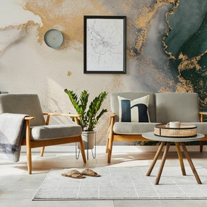 Abstract Marble wallpaper, modern Wall Mural [Peel and Stick (self adhesive) or Traditional Vinyl Papers]