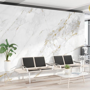 Bright luxury marble stone wallpaper, Wall Mural [Peel and Stick (self adhesive) or Traditional Vinyl Papers]