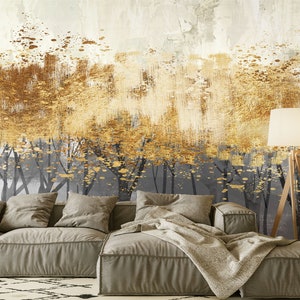 Abstract wallpaper, watercolor art [Peel and Stick (self adhesive) or Traditional Vinyl Papers]