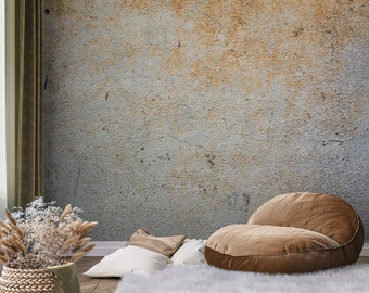 Papel de parede de concreto antigo, mural de pedra grunge [descascar e colar (autoadesivo) ou papéis de vinil tradicionais]