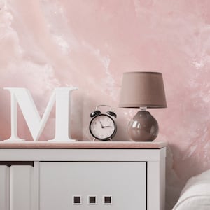 Pink Marble Wallpaper, Stone Wall Mural [Peel and Stick (self adhesive) or Traditional Vinyl Papers]