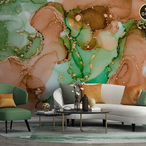 Modern marble wallpaper, wall mural [Peel and Stick (self adhesive) or Traditional Vinyl Papers]