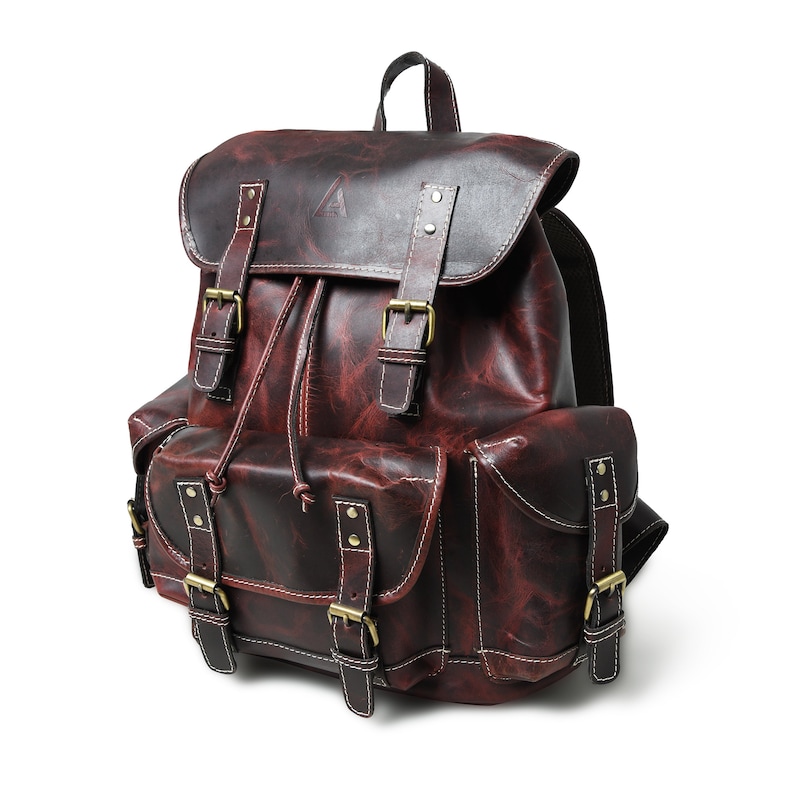 Leather Backpack Rucksack, Leather Travel Bag, Handmade Leather Laptop Backpack, Leather Bag