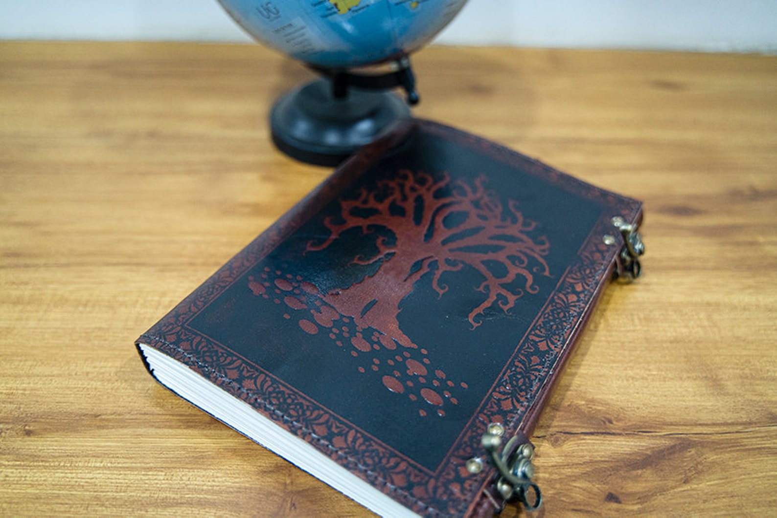 Tree of life leather handmade grimoire journal leather | Etsy