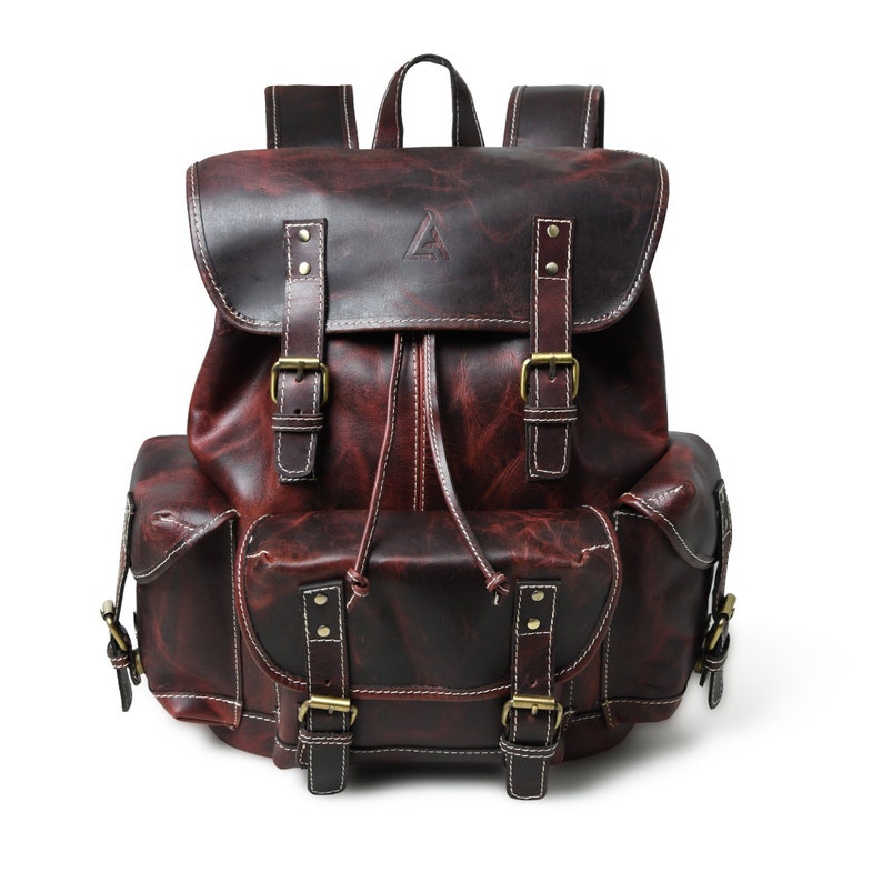 Leather Backpack Rucksack, Leather Travel Bag, Handmade Leather Laptop Backpack, Leather Bag