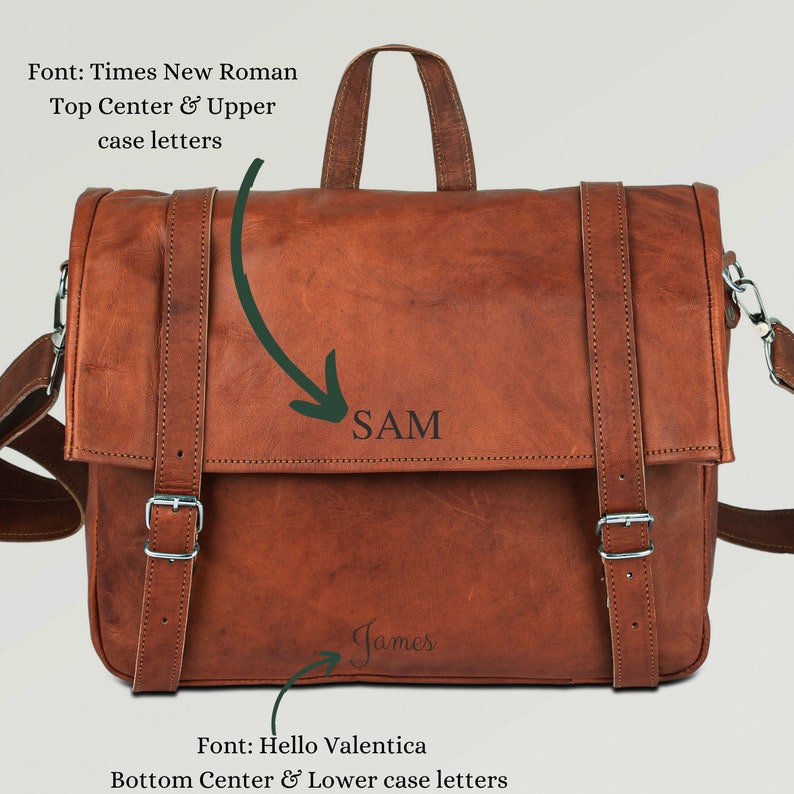 Convertible Personalized Leather Backpack Messenger Bag Men, Custom Leather Travel Backpack Women and Men, Monogram bag, Personalized Gift image 5