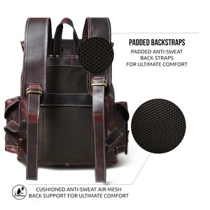 Leather Backpack Rucksack, Leather Travel Bag, Handmade Leather Laptop Backpack, Leather Bag