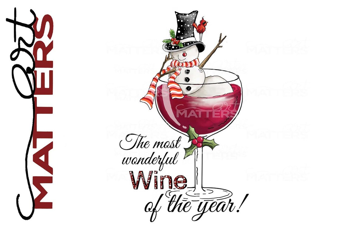 Most Wonderful Wine of the Year Hand Painted PNG Etsy