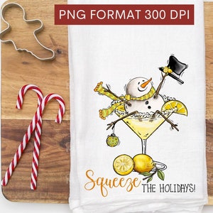 Squeeze the holidays! Snowman, Lemon Drop Martini,  PNG, Sublimation, Funny Snowman, snowman designs, Tipsy Snowman, Christmas in July