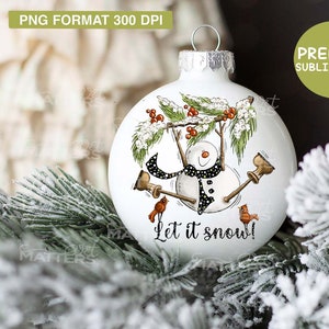 Bonhomme de neige se balançant dans la neige - peint à la main - PNG - Sublimation - Noël, clipart bonhomme de neige, bonhomme de neige drôle, décorations de Noël, bonhommes de neige