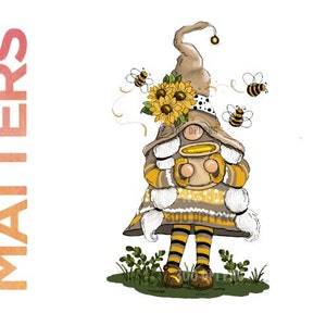 WichtelBlumen Bienen - Handbemalt - PNG - Sublimation - Frühling