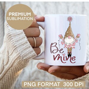 Be Mine Gnome - Hand Painted - PNG - Sublimation