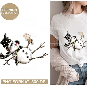 Snowmen Ice Cream Cone  - Hand Painted - PNG - Sublimation - Christmas, Christmas Ornaments, Holiday Clipart, Snowman Clipart, Xmas Tree