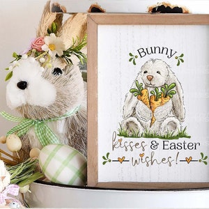 Paashaas Kusjes - Handgeschilderd - PNG - Sublimatie - Pasen, Paashaas PNG, Bunny Sublimatie, Pasen Clipart, Pasen Sublimatie