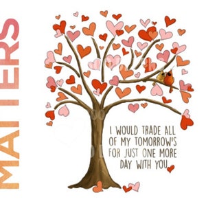 Trade Tomorrows Trees  - Hand Painted - PNG - Sublimation - Clip Art