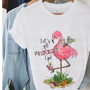 3dRose 'Lets Get Flocked Up' Flagge – Lustiges Flamingo & Margarita Motiv, 30,5 X 45,7 Cm, Aus Polyester
