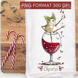 Tipsy Snowman Wine - Hand Painted, Sublimation, Christmas, Snowman Clipart, funny snowman, Christmas sublimation, Christmas ornaments