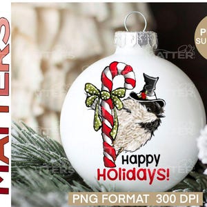 Bengala de doce de Chickadee - Pintado à mão - PNG - Sublimação, Enfeites de Natal, Clipart de Chickadee, Clipart de Bengala de Doce, Chickadee Caprichoso