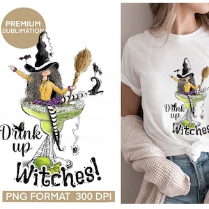 Buvez des sorcières!  - Peint à la main - PNG - Sublimation - Halloween