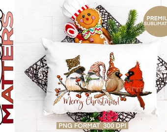 Chickadees and Cardinals Merry Christmas - Hand Painted - PNG - Sublimation, Christmas ornaments, Christmas Clipart, Cardinal Clipart