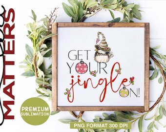 Ottieni il tuo Jingle On / Chickadee - Dipinto a mano - PNG - Sublimazione