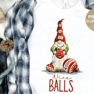 Leuke ballen Gnome - Hand geschilderd - PNG - Sublimatie - Kerstmis, ornamenten, grillige kabouter, grappige kabouter, Santa Gnome, Gnome PNG