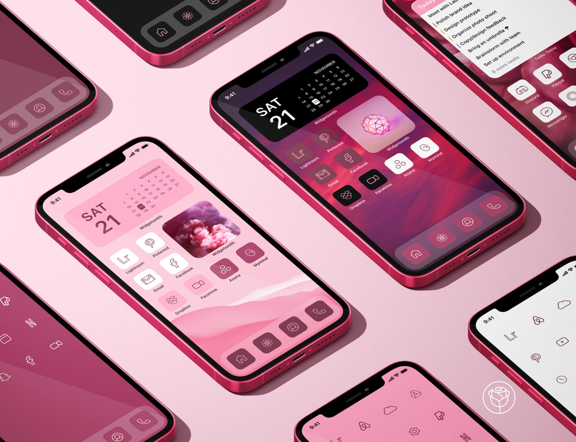 600 Pink iOS14 App Icons 600 JPG App Icons iPhone Icons Etsy