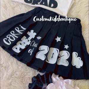 Graduation pleated skirt set/ Pre-k Graduation / Kindergarten graduation