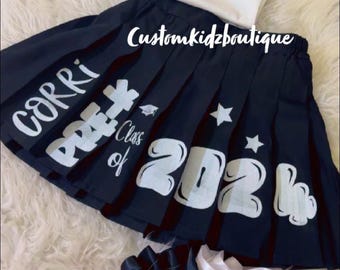 Graduation pleated skirt set/ Pre-k Graduation / Kindergarten graduation