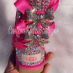 Bling Bailey Bow Ugg Boots, Toddler Ugg boots, Crystal Ugg boots, Bling boots