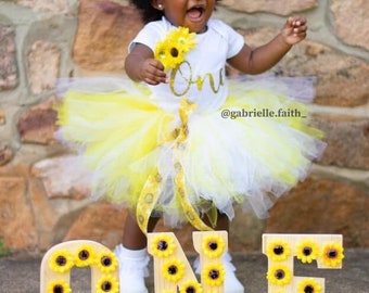 Sunflower tutu set- Sunflower Birthday- Sunflower First Birthday